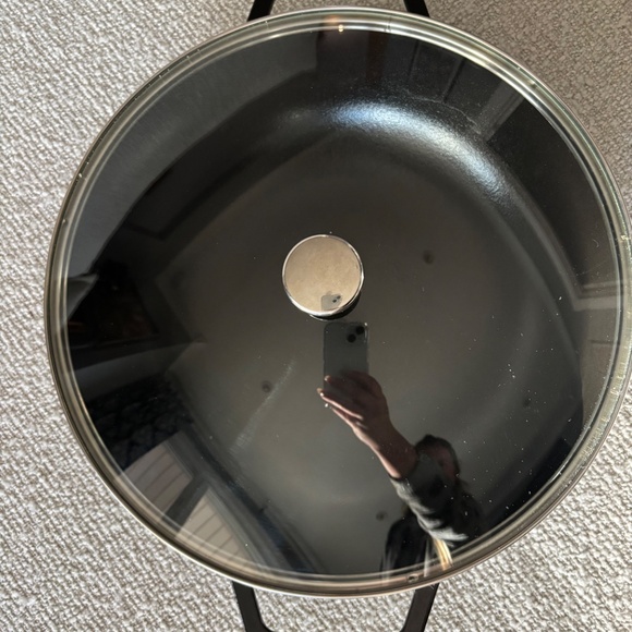 Staub Enameled Cast Iron Perfect Pan Wok, 12" Matte Black - Picture 4 of 5